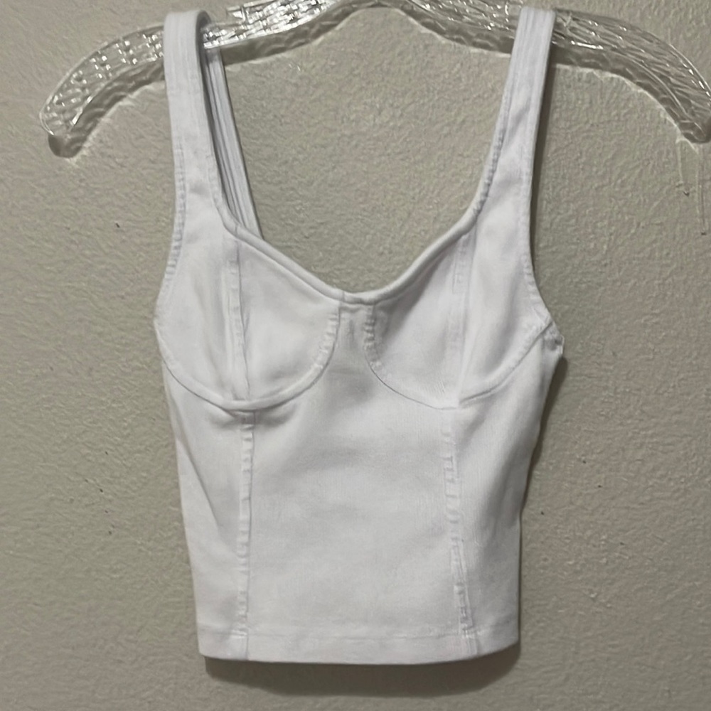 AERIE XS RIBBED CORSET CROP TOP